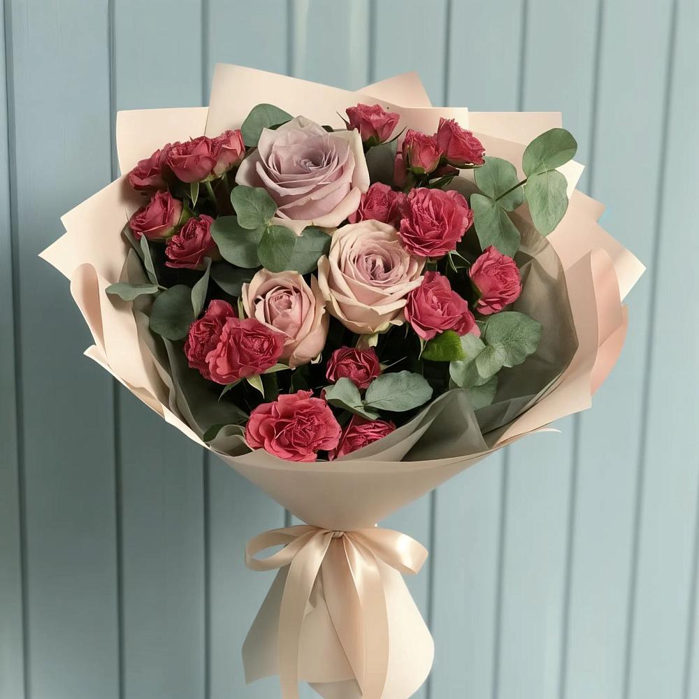 Букет цветов из: Гвоздики и Розы в Усть-Катаве
