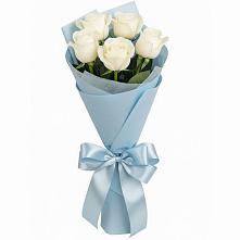 Букет 5 Белых роз Проуд в Усть-Катаве