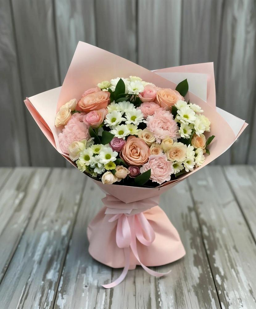 Букет цветов из: Гвоздики, Розы и Хризантемы в Усть-Катаве