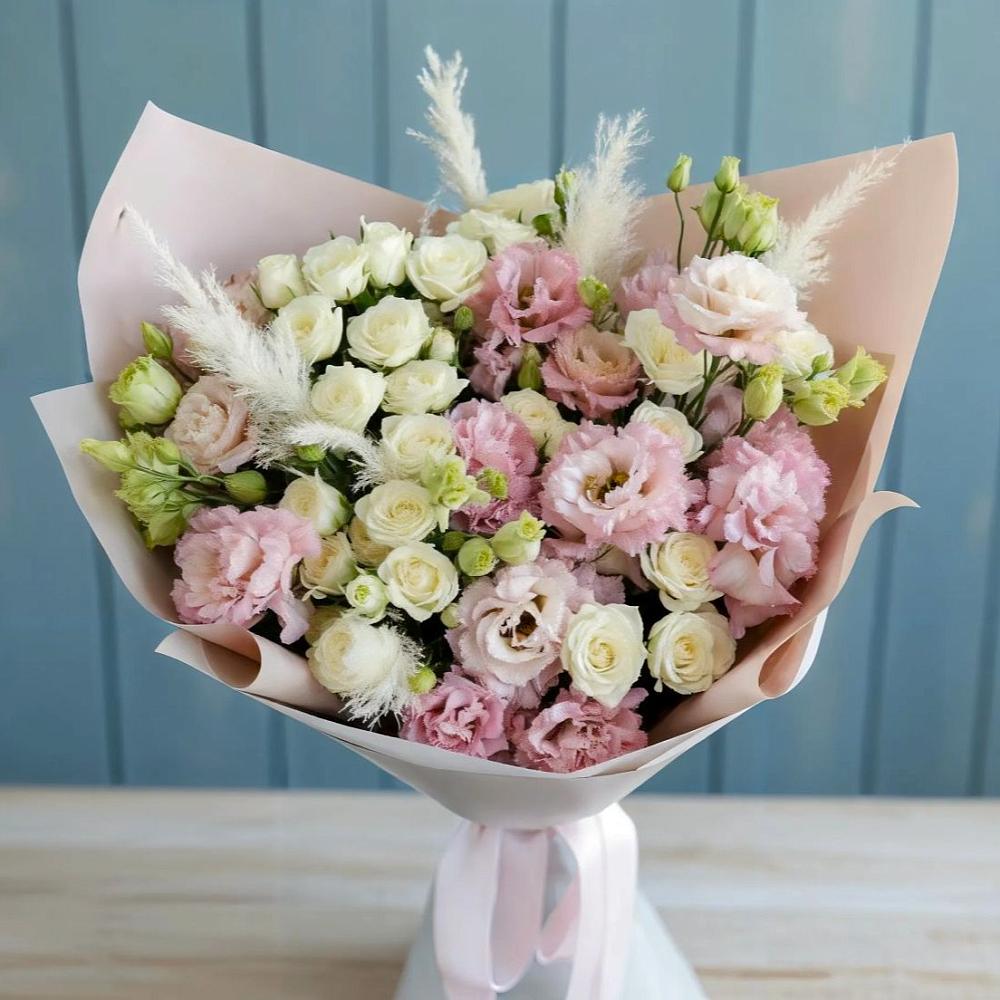 Букет цветов из: Альстромерии и Розы в Усть-Катаве