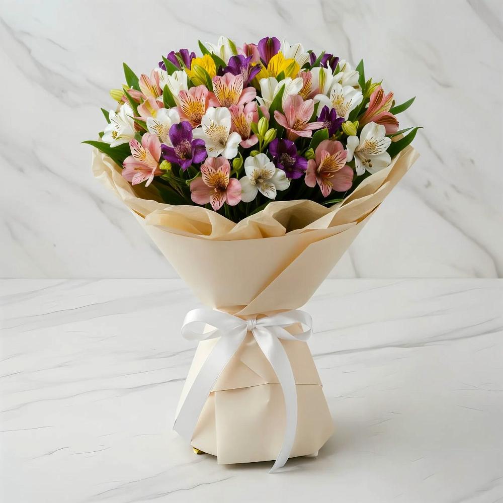 Букет цветов из: Альстромерии в Усть-Катаве