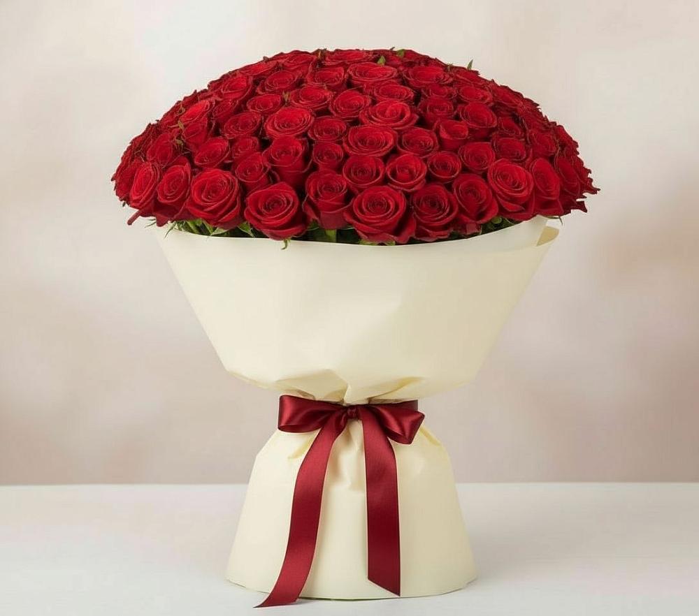 Букет 101 Красная роза Милано в Усть-Катаве