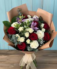 Букет цветов из:  Розы и Альстромерии в Усть-Катаве
