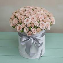 Цветочная композиция из Розы в шляпной коробке в Усть-Катаве