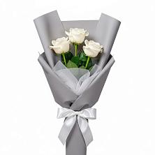 Букет 3 белые розы в Усть-Катаве