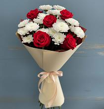 Букет цветов из:  Розы и Хризантемы в Усть-Катаве