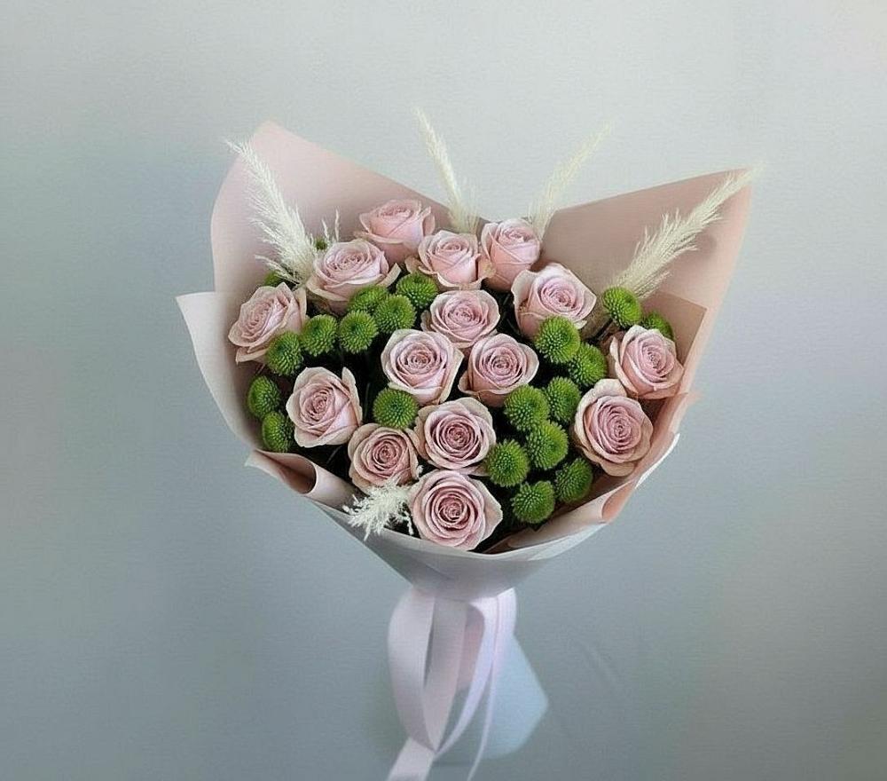 Букет цветов из: Розы и Хризантемы в Усть-Катаве