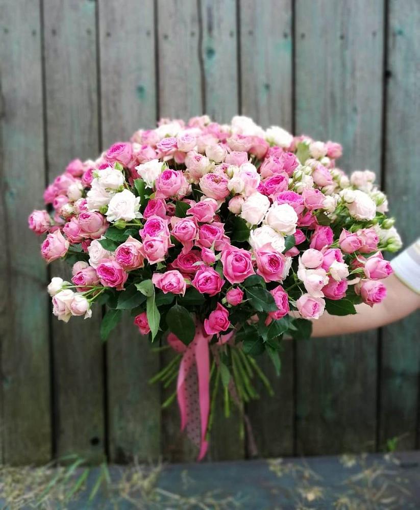 Букет Розовые кустовые розы Натали и Лав Лидия в Усть-Катаве