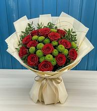 Букет цветов из:  Розы и Хризантемы в Усть-Катаве