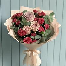 Букет цветов из:  Гвоздики и Розы #REPLACE_PRED# Усть-Катаве