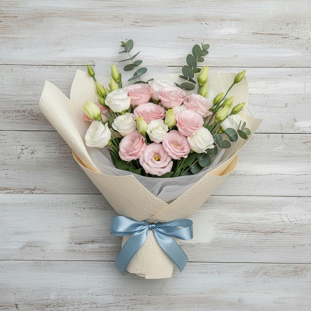 Букет цветов из: Лизиантусы в Усть-Катаве